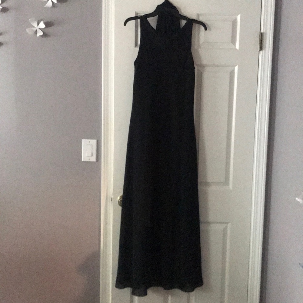 Full length black dress
